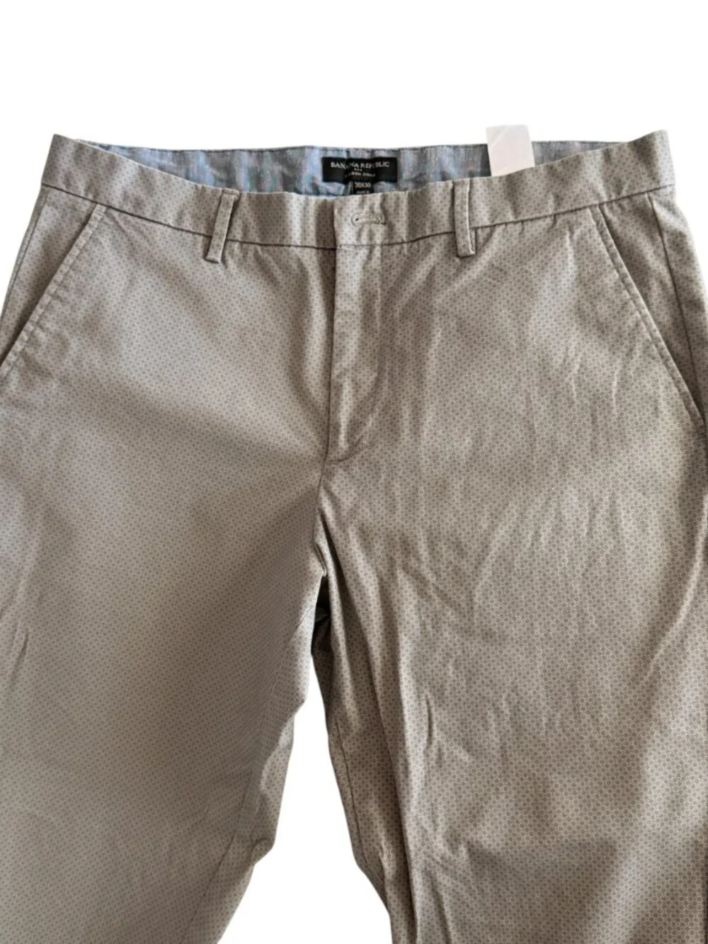 Men's Banana Republic Grey Rosette Patterned Slim-Fit Pants 36 x 30